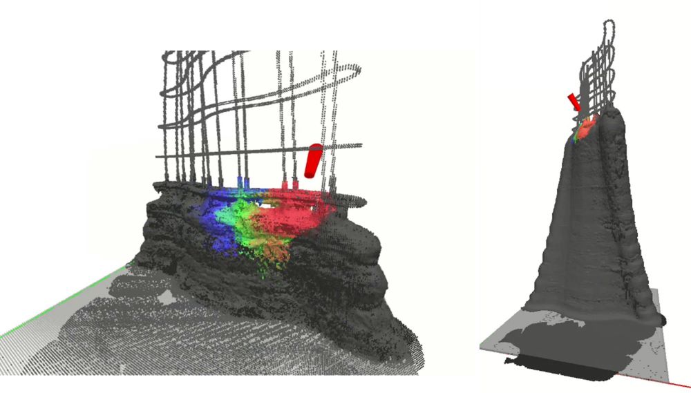 コンクリート噴射シミュレーション
